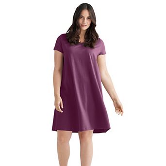 ellos Plus Size A-Line Knit Tee Dress