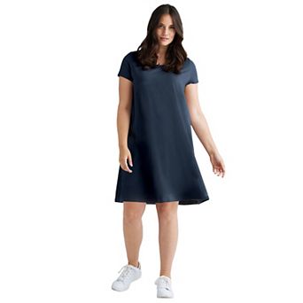 ellos Plus Size A-Line Knit Tee Dress