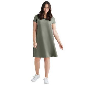 ellos Plus Size A-Line Knit Tee Dress