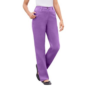 Woman Within Plus Size Tall Perfect All-Cotton Back-Elastic Denim Jeans