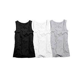 ellos Plus Size 3-Pack Sleeveless Tank