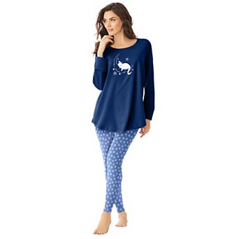 Dreams & Co. Plus Size 2 pc Pj Legging Set
