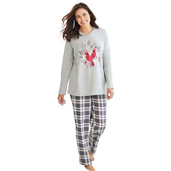 Dreams & Co. Plus Size Cozy Pajama Set