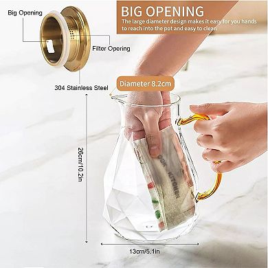 2.2l Lite Glass Pitcher With Lid