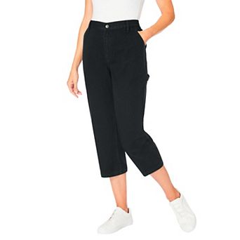 Woman Within Plus Size Carpenter Denim Capri
