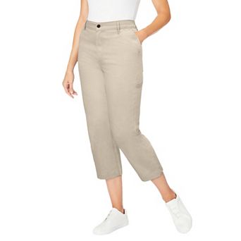 Woman Within Plus Size Carpenter Denim Capri