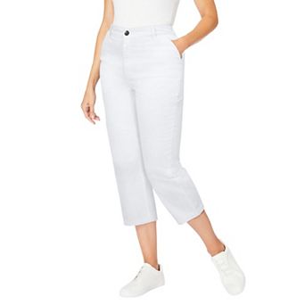 Woman Within Plus Size Carpenter Denim Capri