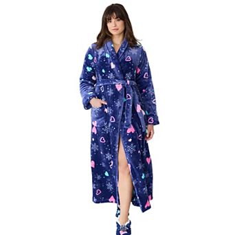 Dreams & Co. Plus Size Plush Wrap Robe