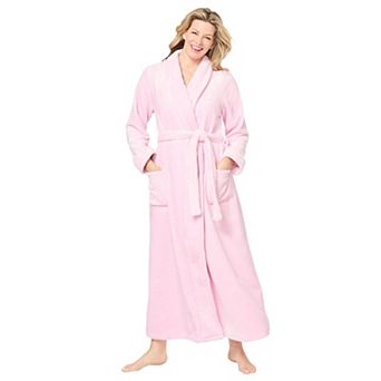 Dreams & Co. Plus Size Plush Wrap Robe