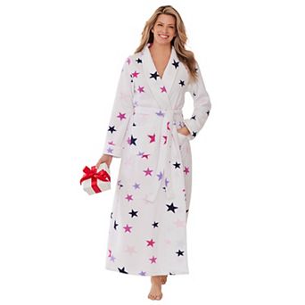 Dreams & Co. Plus Size Plush Wrap Robe