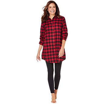 Dreams & Co. Plus Size Plaid PJ Set