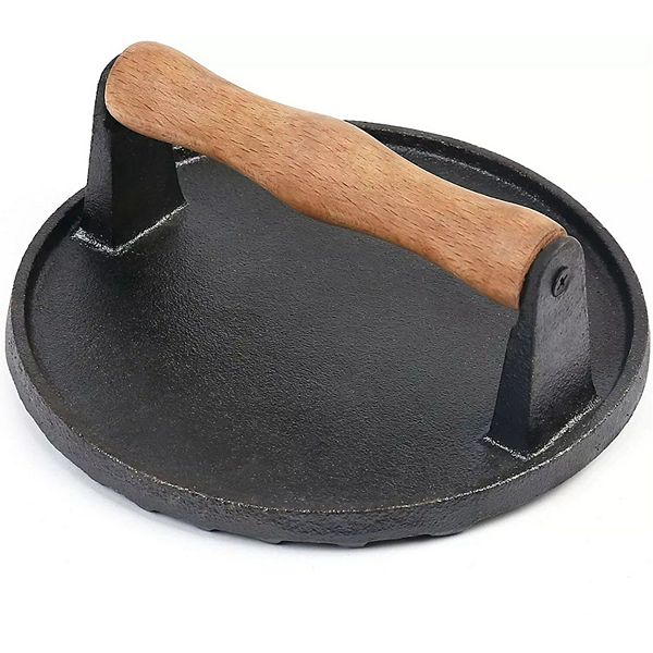 Cast Iron Grill Press Weight Steak Griddles