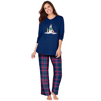 Dreams & Co. Plus Size Cozy Pajama Set