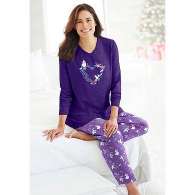 Dreams & Co. Plus Size Cozy Pajama Set