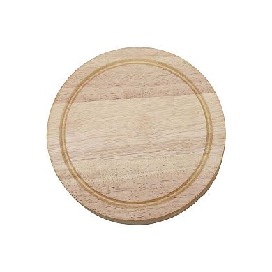 Round Swiveling Cheeseboard With 4 Stainless Steel Utensils