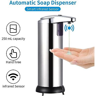 250ml Stainless Auto Handsfree Sensor Touchless Soap Dispenser