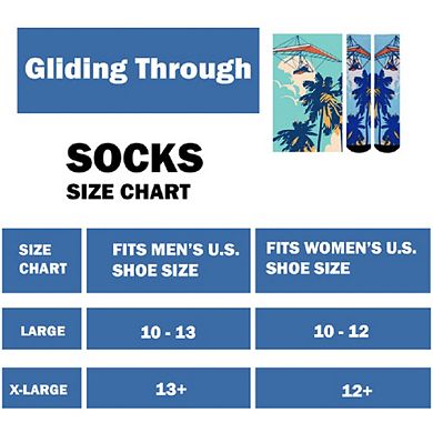 Sierra Socks Gliding Through Paradise Pattern Coolmax Socks, Nature Collection Men & Women Socks