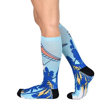 Sierra Socks Gliding Through Paradise Pattern Coolmax Socks, Nature Collection Men & Women Socks