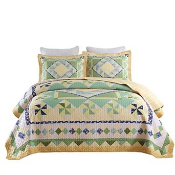Marcielo 3 pc Summer Lightweight Quilt Bedspread Set