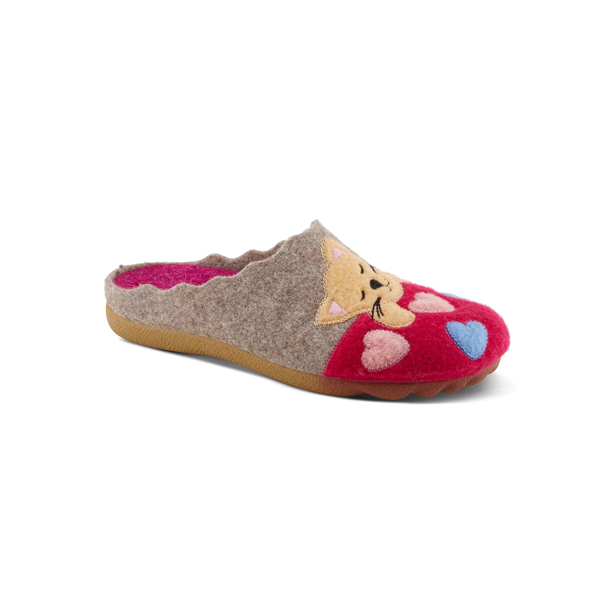 Flexus by Spring Step Wool Cuttlecat Womens Slippers, Size: 35, Pink Team