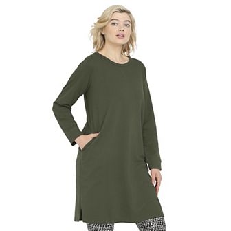 ellos Plus Size French Terry Tunic Dress