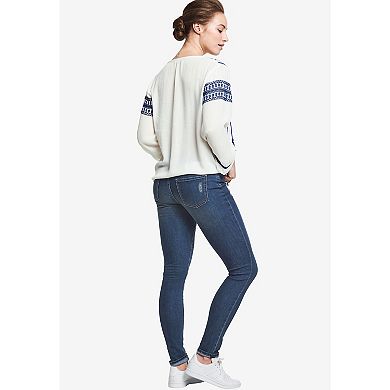 Ellos Women's Plus Size Distressed Skinny Jeans