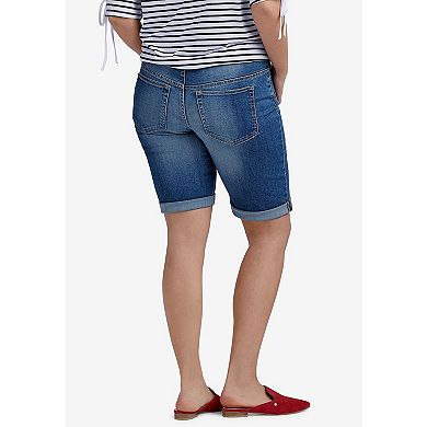 ellos Plus Size Denim Bermuda Shorts
