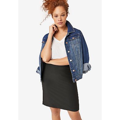 Ellos Plus Size Classic Stretch Denim Jacket