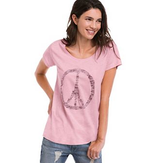 ellos Plus Size Graphic Scoop Neck Tee
