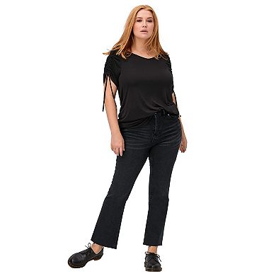 ellos Plus Size Crop Bootcut Jeans
