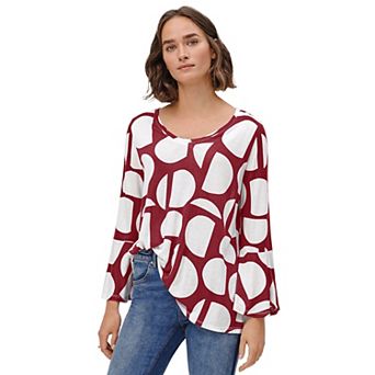 ellos Plus Size Bell Sleeve A-Line Knit Tunic