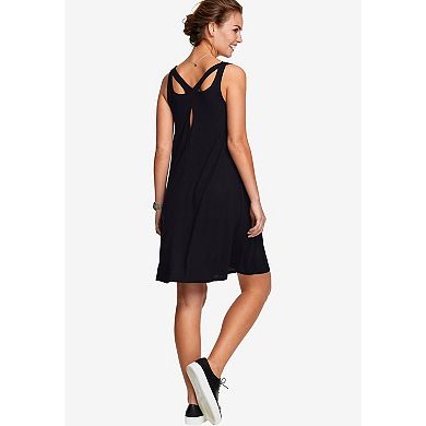 Ellos Plus Size Crossover Back Tank Dress