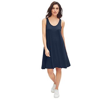 Ellos Plus Size Crossover Back Tank Dress