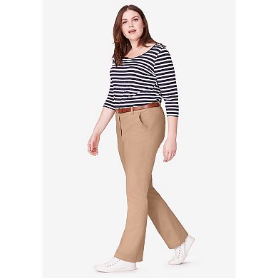 ellos Plus Size Classic Stretch Chino