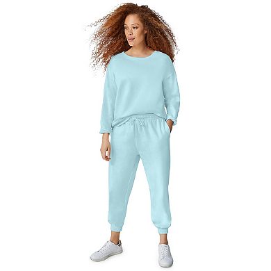 ellos Plus Size Boxy Fleece Sweatshirt