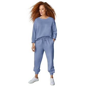 ellos Plus Size Boxy Fleece Sweatshirt