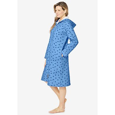 Dreams & Co. Plus Size Short Hooded Sweatshirt Robe
