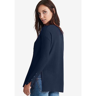 ellos Plus Size Boatneck Sweater Tunic
