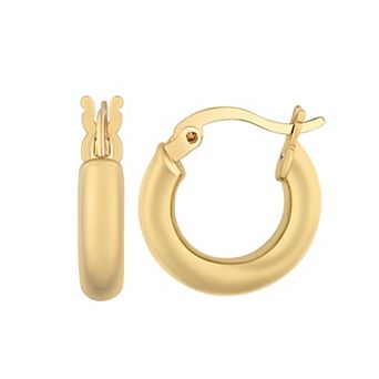 Taylor Grace 14k Gold Plated Huggie Hoop Earrings
