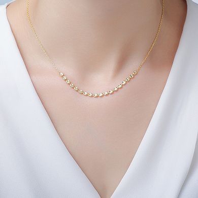 Taylor Grace 14k Gold Plated Diamond Cut Bead Necklace