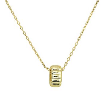Taylor Grace 14k Gold Plated Ribbed Wheel Necklace