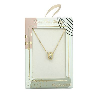 Taylor Grace 14k Gold Plated Ribbed Wheel Necklace