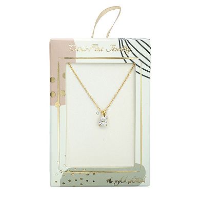 Taylor Grace 14k Gold Plated Pear Cubic Zirconia Pendant Necklace