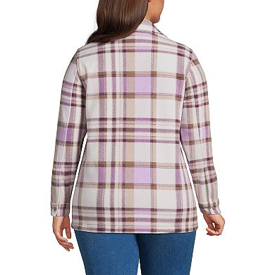 Plus Size Lands' End T200 Fleece Shacket