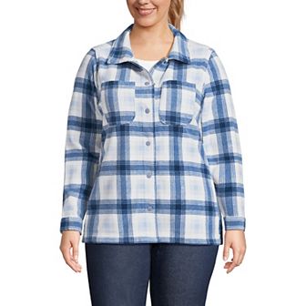 Plus Size Lands' End T200 Fleece Shacket