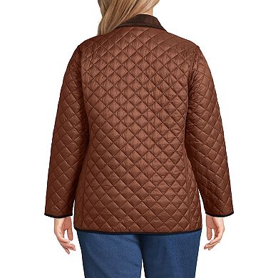 Plus Size Lands' End Reversible Quilted Barn Coat