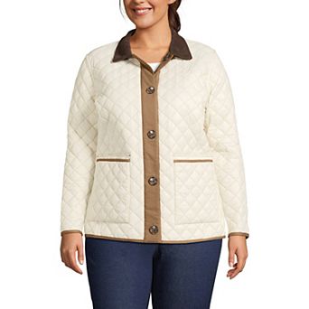 Plus Size Lands' End Reversible Quilted Barn Coat