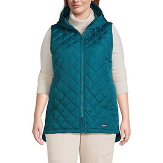 Plus Size Lands' End Hooded Insulated Vest