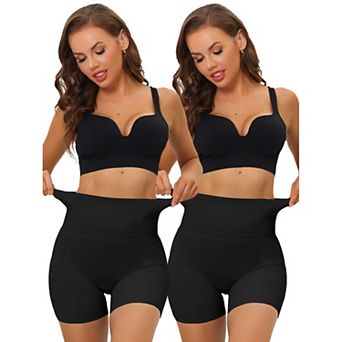 2packs Women's High Waisted Shapewear Boyshort Tummy Control Panties