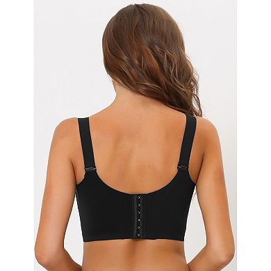 2packs Women's Full Coverage Wide Straps Longline Hem Wirefree Bra